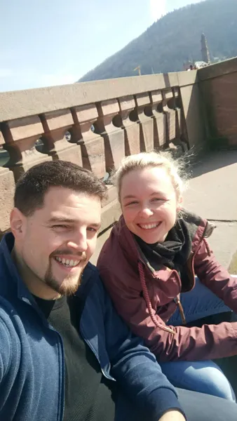 Quelle: privat Selfie von Sebastian Hantke mit Anja Kamper