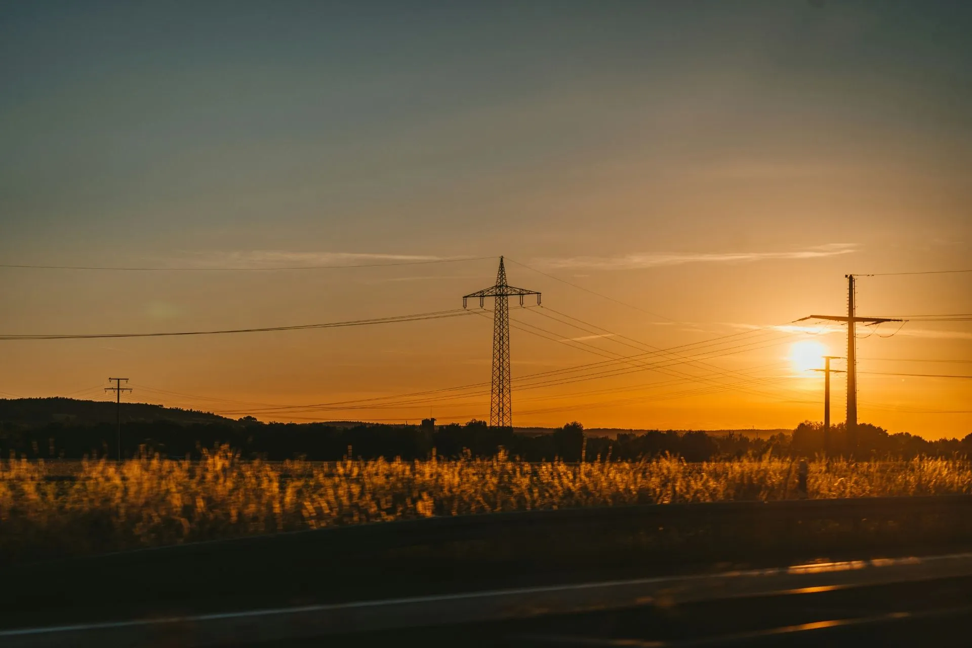 Sonnenuntergang bei Hitze