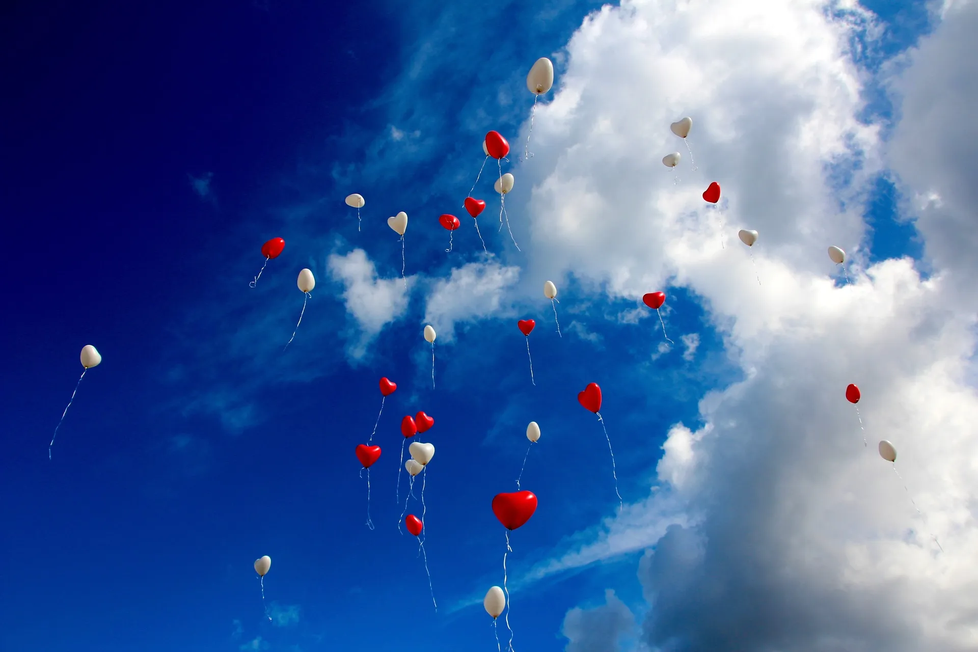 Luftballons in Herzform