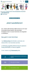 Quelle: EKIWHM.de Screenshot von einem Landingpage-Beispiel zur Kirchenwahl