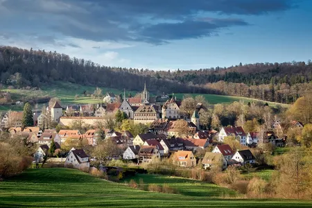 Stadtansicht mit Kirche