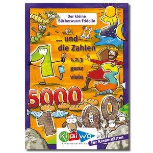 Cover KiBiWo Der kleine Bücherwurm Fridolin ... und die Zahlen 1, 2, 3 ganz viele