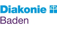 Quelle: Diakonie Badeb Logo der Diakonie -Schriftbild: oben in blau Dieakonie daneben das Dieakoniezeichen und darunter Baden in Lila Schrift