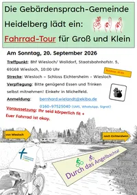 Fahhrad-Tour in Gebärdensprache (DGS)