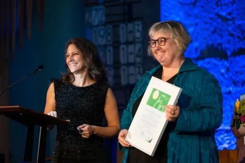 Prof. Dr. Heike Springhart Landesbischöfin, Christina Timko BKU - Jubiläum - 20 Jahre Grüner Gockel in der Evangelischen Landeskirche in Baden