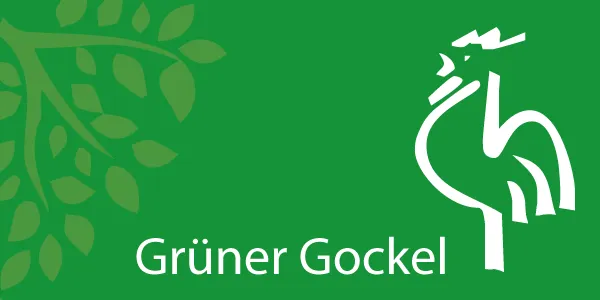 Grüner Gockel Kachel